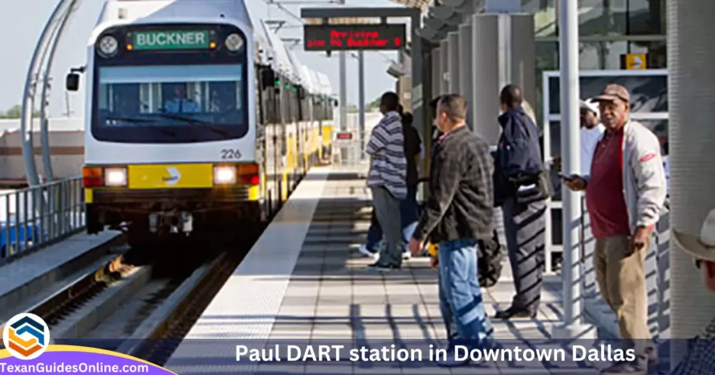 Paul DART station in Downtown Dallas